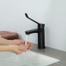 Смеситель для раковины Gappo G21-6 G1021-6 Черный матовый латунь