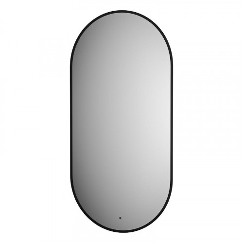 Зеркало Defesto Aura 50х100 DF 2934R с подсветкой 26W-3000K/ИК - выключатель/Теплый белый свет/Черная рама