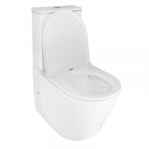 Унитаз компакт Azario Lander AZ-1299A цвет Белый с сиденьем Микролифт