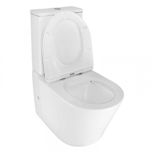 Унитаз компакт Azario Lander AZ-1299A цвет Белый с сиденьем Микролифт