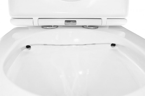 Унитаз компакт Azario Lander AZ-1299A цвет Белый с сиденьем Микролифт