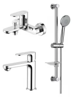 Комплект смесителей Aquatek Альфа AQ1930CR цвет Хром