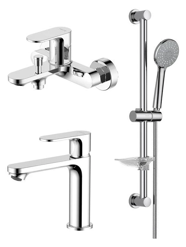 Комплект смесителей Aquatek Альфа AQ1930CR цвет Хром