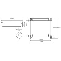 Стеклянная полка Bemeta Retro chrom 144301122 Хром