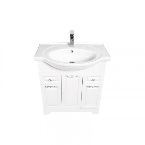 Тумба под раковину Stella Polar Кармела 75 SP-00001992 цвет Белое серебро