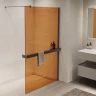 Душевая перегородка Vincea Walk in 90 VSW-1HR900GSGM профиль цвет Вороненая сталь стекло янтарь
