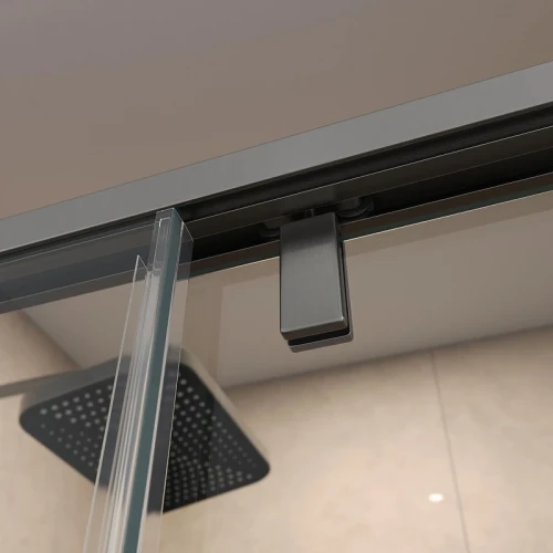 Душевой уголок BelBagno Soft Close-1 110x100 SOFT_CLOSE-1-AH-1-110/100-C-GM профиль Оружейная сталь стекло прозрачное