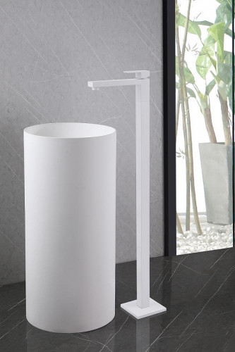 Смеситель для раковины Abber Daheim AF8241W цвет Белый матовый