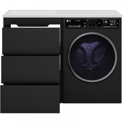 Тумба под раковину Brevita Grafit 120 GRA-01060-013Я Графит матовый МДФ / ЛДСП