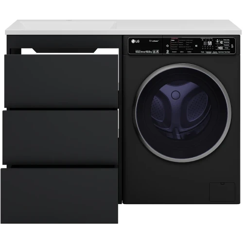 Тумба под раковину Brevita Grafit 120 GRA-01060-013Я Графит матовый МДФ / ЛДСП