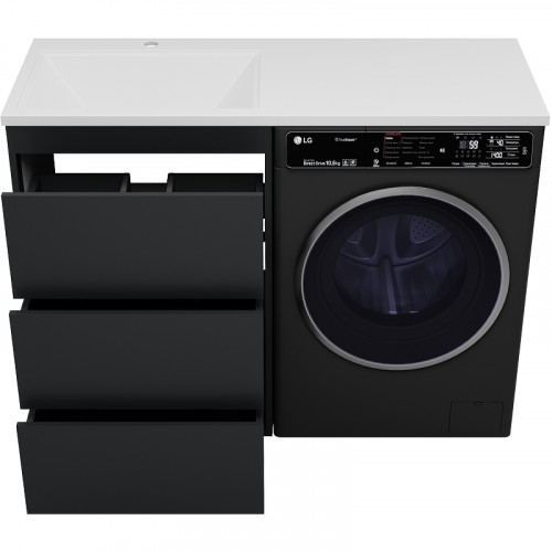 Тумба под раковину Brevita Grafit 120 GRA-01060-013Я Графит матовый МДФ / ЛДСП