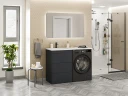Тумба под раковину Brevita Grafit 120 GRA-01060-013Я Графит матовый МДФ / ЛДСП
