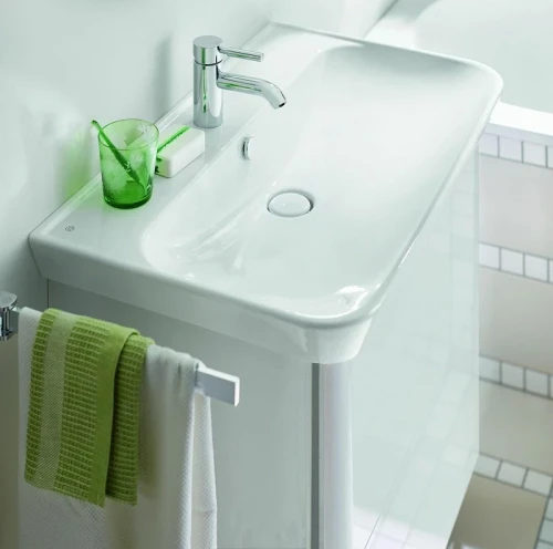 Тумба с раковиной Burgbad Iveo 80 SFEN080F2833G0161C0001*1 подвесная Белая глянцевая