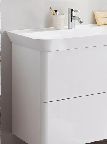 Тумба с раковиной Burgbad Iveo 80 SFEN080F2833G0161C0001*1 подвесная Белая глянцевая