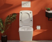 Унитаз биде Vitra Metropole Rim-Ex 7672B003-1684 подвесной без сиденья фарфор подвесной
