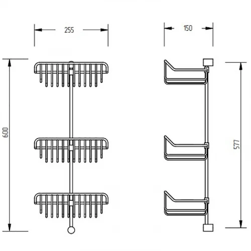 Полка корзина Migliore Complementi 22041 Хром
