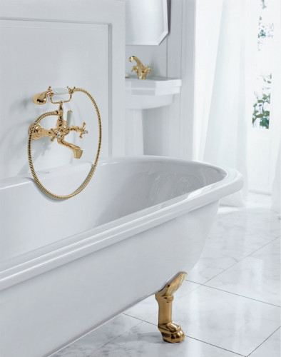 Смеситель для ванны Kludi Adlon 514414520 Золото 23 карат латунь на стену