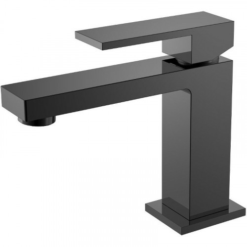 Смеситель для раковины Boheme Qubic 471-SGM Оружейная сталь глянцевая латунь