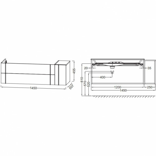 Тумба под раковину Jacob Delafon Nouvelle Vague 145 EB3038-E73 подвесная Фактурный дуб МДФ / ЛДСП