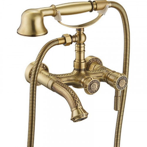 Смеситель для ванны ZorG Antic A 200W-BR Бронза на стену