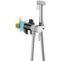 Гигиенический душ со смесителем Aquatek Европа AQ1021CR Хром латунь встраиваемый