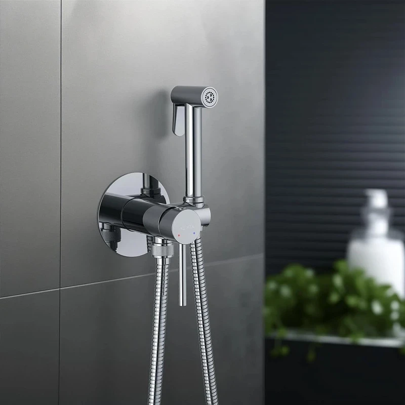 Гигиенический душ со смесителем Aquatek Европа AQ1021CR Хром латунь встраиваемый