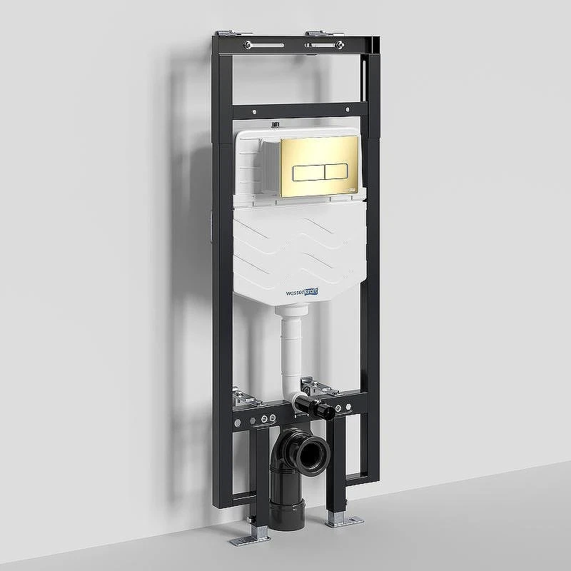 Инсталляция WasserKRAFT Dinkel 58TLT.010.ME.PG03 для унитаза с клавишей смыва Золото