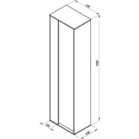 Шкаф пенал Ravak Step 43 X000001420 подвесной Белый Орех МДФ / ЛДСП
