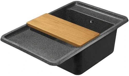 Кухонная мойка Aquaton Беллис 78 1A725032BS210 Графит искусственный камень (литьевой мрамор) встраиваемый