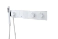 Смеситель для душа Boheme Zodiac 133-SYS-MW с термостатом цвет Белый матовый