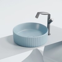 Раковина-чаша Ceramicanova Element 36 CN6057ML Голубая матовая фарфор накладная