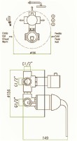 Смеситель для душа Fiore Koko 87CR7561 Хром встраиваемый