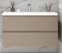 Тумба под раковину Art&Max Bianchi 100 AM-Bianchi-1000-2C-SO-CM подвесная цвет Капучино матовый