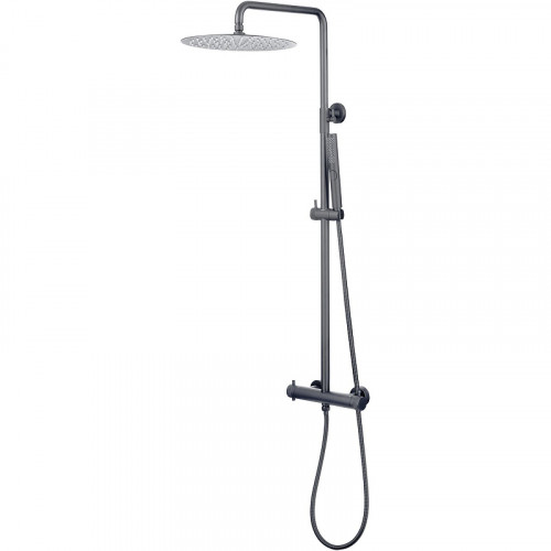 Душевая система Allen Brau Fantasy 5.11001-MG с термостатом Графит брашированный латунь на стену