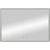 Зеркало Art&Max Arezzo AM-Are-1200-800-DS-FC-H-Nero с подсветкой с сенсорным выключателем Черное стекло