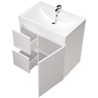 Тумба под раковину 1MarKa Cube 75Н У79532 Белый глянец МДФ / ЛДСП