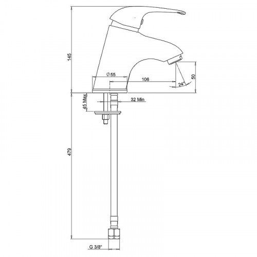 Смеситель для раковины Paini Smile 39CR205CAKM Хром