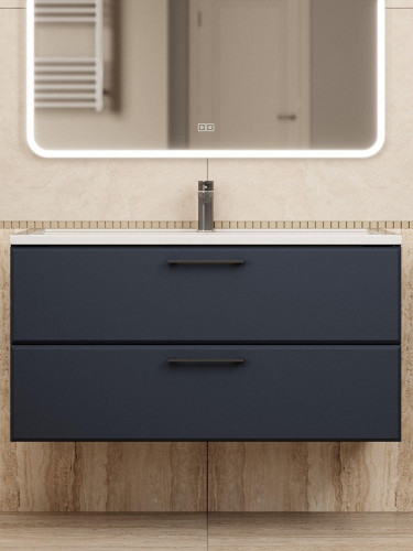 Тумба под раковину Uperwood Foster New 100 TFosterNEW100b подвесная цвет Черный матовый