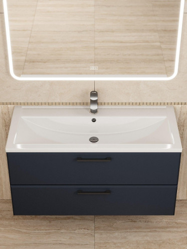 Тумба под раковину Uperwood Foster New 100 TFosterNEW100b подвесная цвет Черный матовый