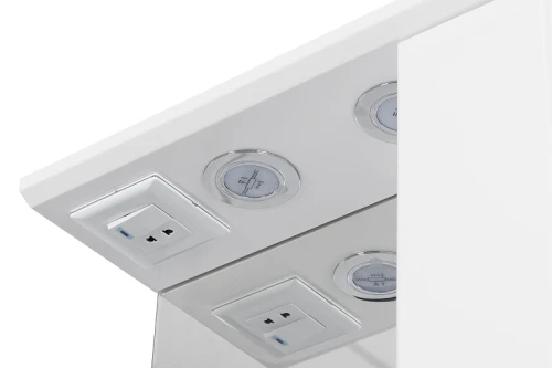 Зеркало со шкафом Aquaton Панда 50 1A007402PD01R с подсветкой Белое МДФ / ЛДСП, стекло