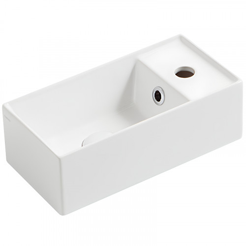 Раковина Simas Agile 40 R AG20 bi*1 Белая глянцевая фарфор подвесная, полувстраиваемая