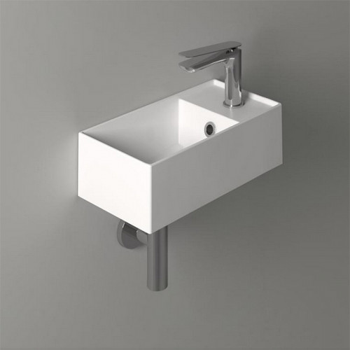 Раковина Simas Agile 40 R AG20 bi*1 Белая глянцевая фарфор подвесная, полувстраиваемая