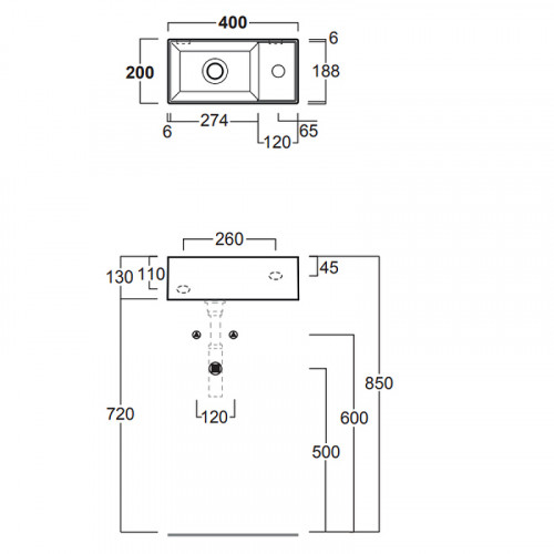 Раковина Simas Agile 40 R AG20 bi*1 Белая глянцевая фарфор подвесная, полувстраиваемая
