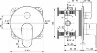 Смеситель для душа Ideal Standard Cerafine Model O A7350XG Черный шелк латунь встраиваемый