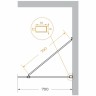 Душевая перегородка Cezares Liberta 70 LIBERTA-L-1-TB-70-C-NERO профиль Черный матовый стекло прозрачное