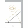 Душевая перегородка Cezares Liberta 70 LIBERTA-L-1-TB-70-C-NERO профиль Черный матовый стекло прозрачное