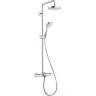 Душевая система Hansgrohe Croma Select S 27351400 с термостатом Хром Белая латунь на стену