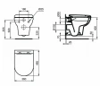 Унитаз Ideal Standard Exacto Rimless R002601 подвесной с сиденьем Микролифт фарфор подвесной