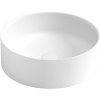 Раковина-чаша Boheme Corian 40 819-MW Белая матовая искусственный камень (литьевой мрамор) накладная