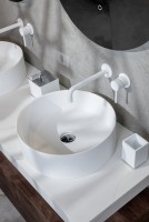 Раковина-чаша Boheme Corian 40 819-MW Белая матовая искусственный камень (литьевой мрамор) накладная